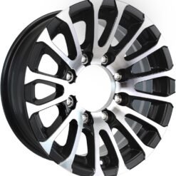 eCustomrim Aluminum Trailer Wheel 16X7 16 X 7 8 Lug 6.5 Center Avalanche Matte Black Rim 4.90 Center Bore