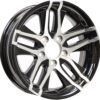 eCustomrim Aluminum Trailer Wheel 14X5.5 14 Inch 5 Lug 4.5 Inch Center Altitude Black Rim 3.19 Center Bore