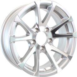 eCustomrim Aluminum Trailer Wheel 14X5.5 14 Inch Avalanche Style 5 Lug On 4.5 Inch Center Rim 3.19 Center Bore