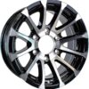 eCustomrim Aluminum Boat Camper Trailer Rim Wheel 6 Lug 15 Inch Avalanche V-Spoke Black, Durable Utility Trailer Wheel for Towing Applications