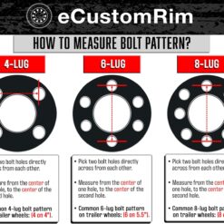 eCustomrim Aluminum Boat Camper Trailer Rim Wheel 6 Lug 15 Inch Avalanche V-Spoke Black, Durable Utility Trailer Wheel for Towing Applications