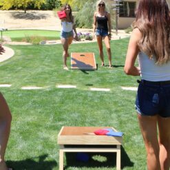 GoSports 4 ft x 2 ft Commercial Grade Cornhole Boards Set - Natural Wood Cornhole Boards, Choose from Different Bean Bag Color Combinations