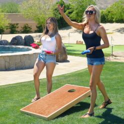 GoSports 4 ft x 2 ft Commercial Grade Cornhole Boards Set - Natural Wood Cornhole Boards, Choose from Different Bean Bag Color Combinations
