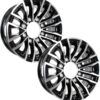 eCustomrim 2-Pack Aluminum Trailer Wheels 16X6 16 Inch Wheel Black Machined 8 Lug Rim 3.75 Center Bore