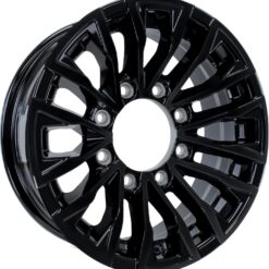 eCustomrim Aluminum Trailer Wheel 16X6 16 Inch 8 Lug 6.5 Center Edge Black Rim 3.75 Center Bore