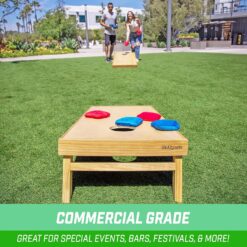 GoSports Premium 4 ft x 2 ft Regulation Competition-Ready Cornhole Board Set - Thick Wooden Board with Stop and Slide Bags - Complete Set for Yard Games, Backyard Outdoor Party Events