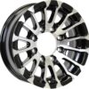 eCustomrim Aluminum Trailer Wheel 16X6 16 Inch 8 Lug 6.5 Center Avalanche Machined Black Rim