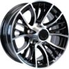 eCustomrim Aluminum Trailer Wheel 14X5.5 14 Inch Black Evolution 5 Lug On 4.5 Inch Center Rim