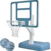 Coast Modern Pool Basketball Hoop with Adjustable Height - Poolside Basketball Hoop with Weighted Base, Premium Acrylic Backboard, & 18" Steel Rim