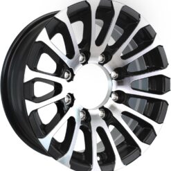 eCustomrim Aluminum Trailer Wheel 16X6 16 Inch Avalanche Style 8 Lug On 6.5 Inch Center Rim 4.90 Center Bore