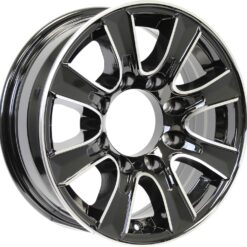 eCustomrim Aluminum Trailer Wheel 16X6 16 Inch Thoroughbred Style 8 Lug On 6.5 Inch Center Rim