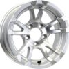 eCustomrim Aluminum Trailer Wheel 13X5 13 Inch 5 Lug 4.5 Center Avalanche Silver Grey Rim 3.19 Center Bore