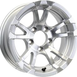 eCustomrim Aluminum Trailer Wheel 13X5 13 Inch 5 Lug 4.5 Center Avalanche Silver Grey Rim 3.19 Center Bore