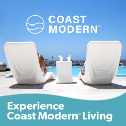 GoSports Coast Modern in Pool Lounge Chair - Waterproof & Weighted Chaise Lounger - Outdoor Pool Furniture for Patio or in Baja Shelf