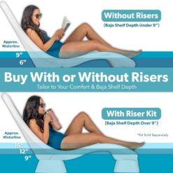 GoSports Coast Modern in Pool Lounge Chair - Waterproof & Weighted Chaise Lounger - Outdoor Pool Furniture for Patio or in Baja Shelf