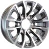 eCustomrim Aluminum Trailer Wheel 16X6 16 Inch 6 Lug 5.5 Center Edge Gun Metal Rim 3.75 Center Bore