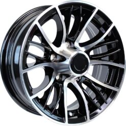 eCustomrim Aluminum Trailer Wheel 15X5 15 Inch Evolution Black 5 Lug On 4.5 Inch Center Rim
