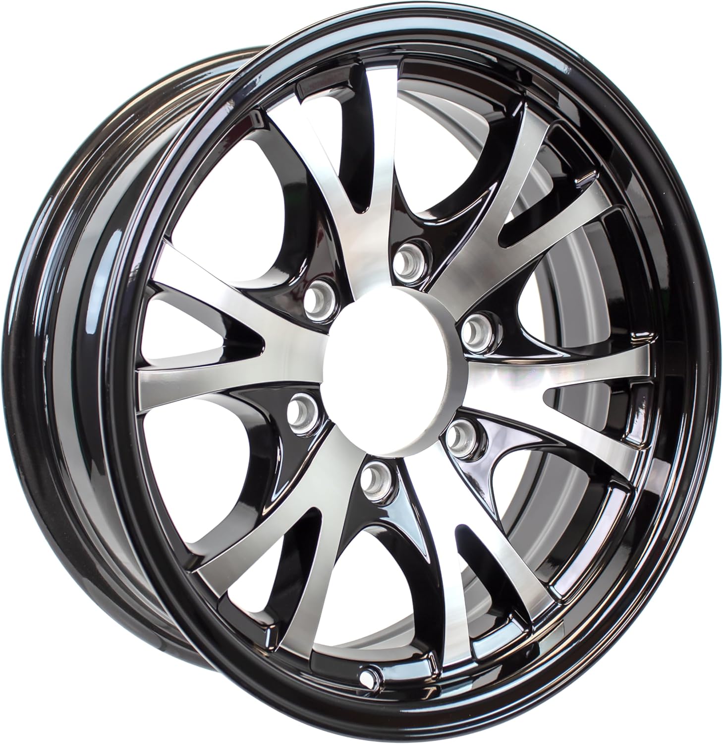 eCustomrim Aluminum Trailer Wheel 16X6 16 Inch Machined Lip Style 6 Lug On 5.5 Inch Center Rim