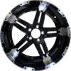 eCustomrim 18x9 Trailer Wheel Gloss Black Turismo Machined Face 5 Lug On 4.5 Center 18x9 Rim
