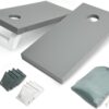 GoSports Coast Modern All Weather Cornhole Board Set - 4 x 2 ft Regulation Size - Premium Outdoor Game for Adults & Family, Gray