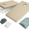 GoSports Coast Modern All Weather Cornhole Board Set - 4 x 2 ft Regulation Size - Premium Outdoor Game for Adults & Family, Sand