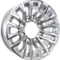 eCustomrim Aluminum Trailer Wheel 16X6 16 Inch Edge Silver Grey 8 Lug On 6.5 Inch Center Rim