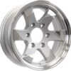 eCustomrim Aluminum Trailer Wheel 15 Inch 6 Lug On 5.5 Ascent Silver Grey Brushed Rim Face