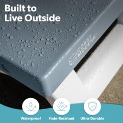GoSports Coast Modern All Weather Cornhole Board Set - 4 x 2 ft Regulation Size - Premium Outdoor Game for Adults & Family, Stone Blue