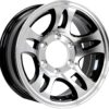 eCustomrim Aluminum Trailer Wheel 15X6 15 Inch T03 Black Style 6 Lug On 5.5 Inch Center Rim