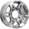 eCustomrim Aluminum Trailer Wheel 16X6 16 Inch Rim Gun Metal Grey Machined 8 Lug On 6.5 Center