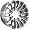 eCustomrim Aluminum Trailer Wheel 16X6 16 Inch 8 Lug 6.5 Center Avalanche Gun Metal Rim 4.90 Center Bore