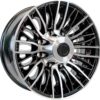 eCustomrim Aluminum Trailer Wheel 16X6 16 Inch Evolution Black 8 Lug On 6.5 Inch Center Rim