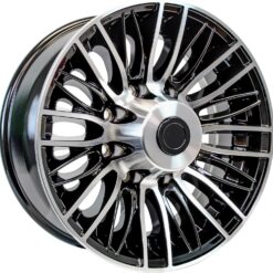eCustomrim Aluminum Trailer Wheel 16X6 16 Inch Evolution Black 8 Lug On 6.5 Inch Center Rim