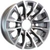 eCustomrim Aluminum Trailer Wheel 15X6 15 Inch 6 Lug 5.5 Center Edge Gun Metal Rim 3.75 Center Bore