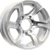 eCustomrim Aluminum Trailer Wheel 15X6 15 Inch 6 Lug 5.5 Center Summit Silver Grey Rim