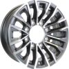 eCustomrim Aluminum Trailer Wheel 16X6 16 Inch 8 Lug 6.5 Center Edge Gun Metal Rim 3.75 Center Bore