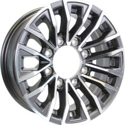 eCustomrim Aluminum Trailer Wheel 16X6 16 Inch 8 Lug 6.5 Center Edge Gun Metal Rim 3.75 Center Bore