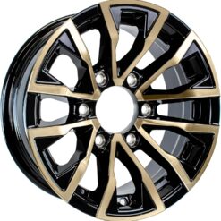 eCustomrim Aluminum Trailer Wheel 15X6 15 Inch Edge Brushed Gold Finish 6 Lug On 5.5 Inch Center Rim 3.75 Center Bore