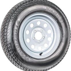 eCustomrim Trailer Tire Rim Assembly ST215/75D14 14 Inch Load Range C 5 Lug White Wheel - 2 Year Warranty w/Roadside