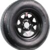 eCustomrim Radial Trailer Tire and Rim ST205/75R15 15X5 5 Lug 4.5 Center Load C Black Spoke Wheel - 6 Year Warranty w/Roadside