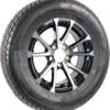 eCustomrim Radial Trailer Tire Rim Assembly 145/R12 12 Inch Load Range D 5 Lug Black Aluminum Rim ST145/R12-6 Year Warranty w/Roadside