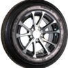 eCustomrim Trailer Tire Aluminum Rim Assembly 4.80-12 480-12 12 Inch 5 Lug Black T07 Wheel - 2 Year Warranty w/Free Roadside