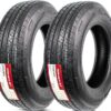 eCustomrim 2-Pack ST225/75R15 DEEP TREAD Heavy Duty Steel Belted Radial Trailer Tire LRD With Curb Guard - 6 Year Warranty w/Roadside