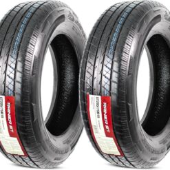 eCustomrim 2-Pack ST205/75R15 DEEP TREAD Load Range D 8 Ply Heavy Duty Steel Belted Radial Trailer Tire 205 75 15 With Curb Guard - 6 Year Warranty w/Roadside