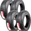 eCustomrim 4-Pack ST225/75R15 DEEP TREAD Heavy Duty Steel Belted Radial Trailer Tire Load D With Curb Guard - 6 Year Warranty w/Roadside