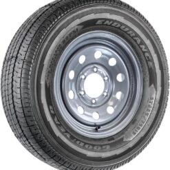 Trailer Tire Fits Goodyear Endurance ST225/75R15 225/75R15 LRE Silver Grey Modular Rim 6 Lug