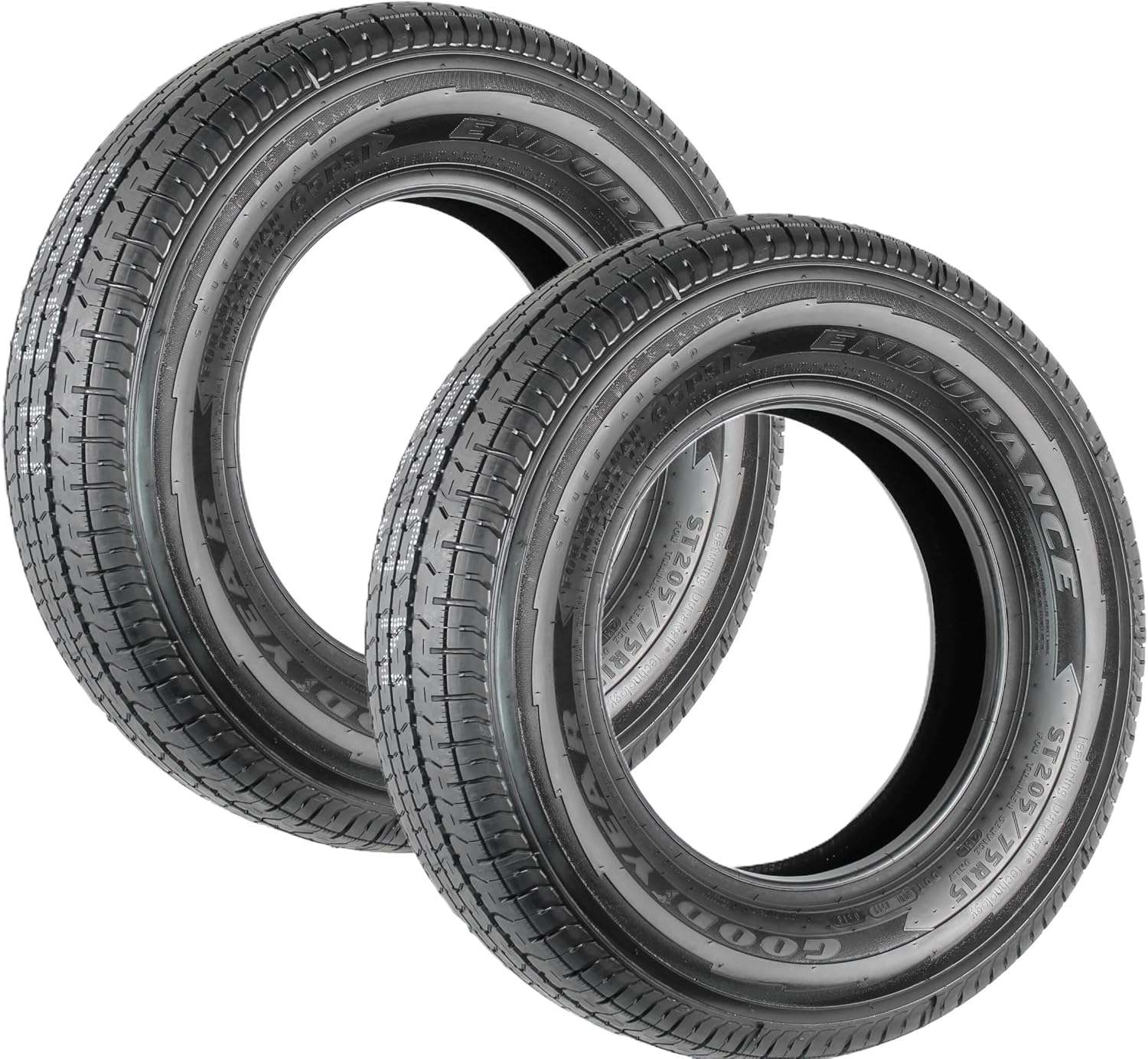 2-Pack Fits Goodyear Endurance All Season Radial Tire ST205/75R15 D/8 107N