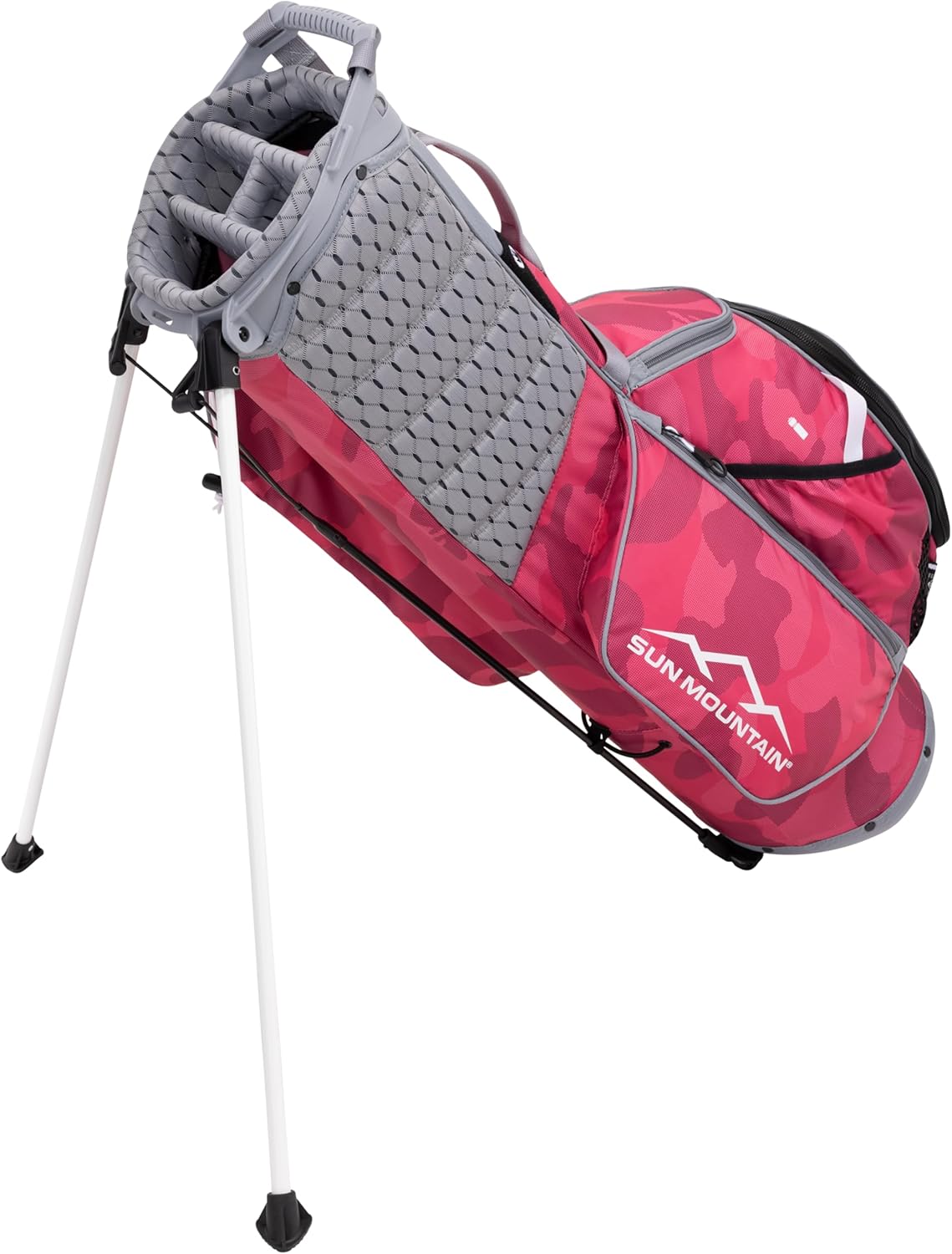 Sun Mountain Kid's Phenom Lightweight Stand Golf Bag 4-Way Top - 2025 Model, Pink Camo