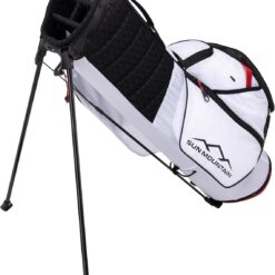 Sun Mountain Kid's Phenom Lightweight Stand Golf Bag 4-Way Top - 2025 Model, White-black-red