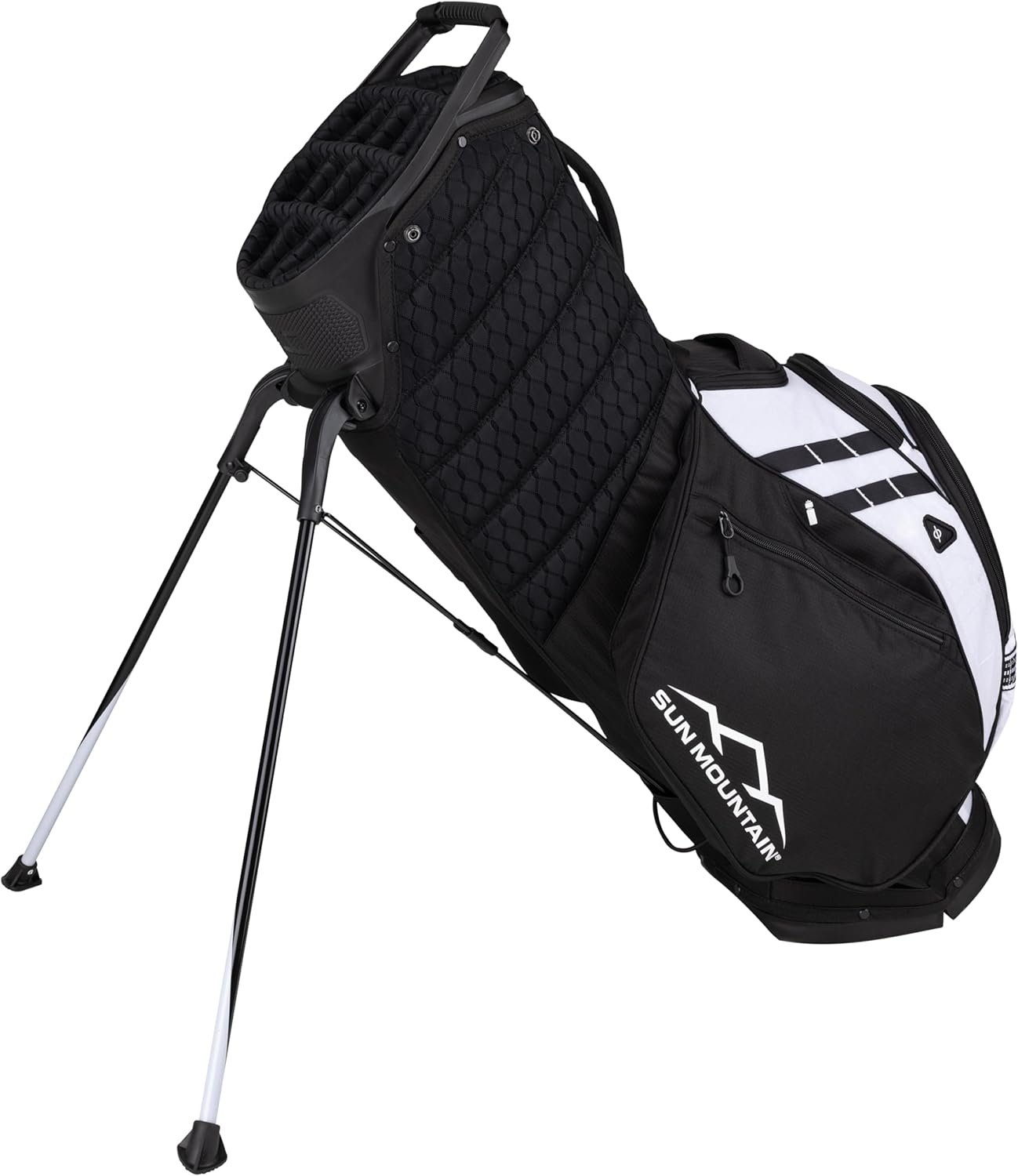 Sun Mountain Men's Eclipse 4.5 Lightweight VLO Hybrid Stand Golf Bag, 14-Way Top, 2025 Model, Black White